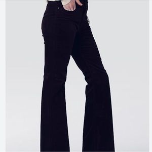 BLACK Corduroy High Rise Flares